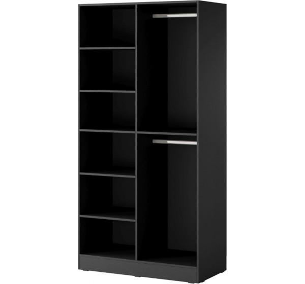 Ντουλάπα Sandbox Εξάφυλλη Flutes Γκρι 303x200x51cm