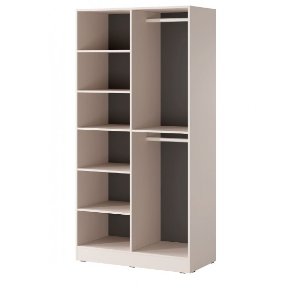 Ντουλάπα Sandbox Εξάφυλλη Flutes μπεζ 303x200x51cm