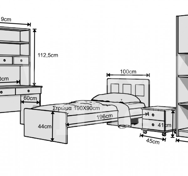 Παιδικό δωμάτιο Τετράγωνο 1