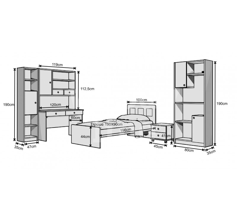 Παιδικό δωμάτιο Τετράγωνο 1