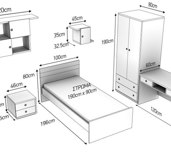 Παιδικό δωμάτιο Αμοργός 12