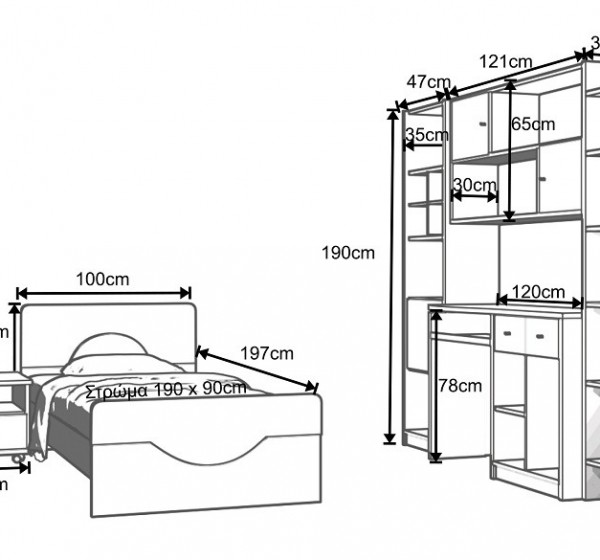Παιδικό δωμάτιο Αμοργός 1