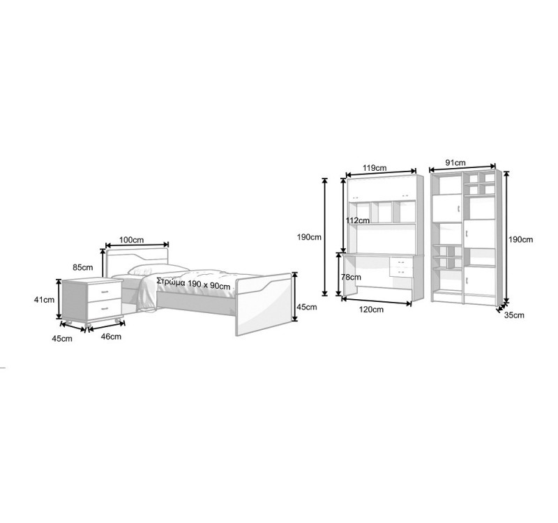 Παιδικό δωμάτιο Αμοργός 9