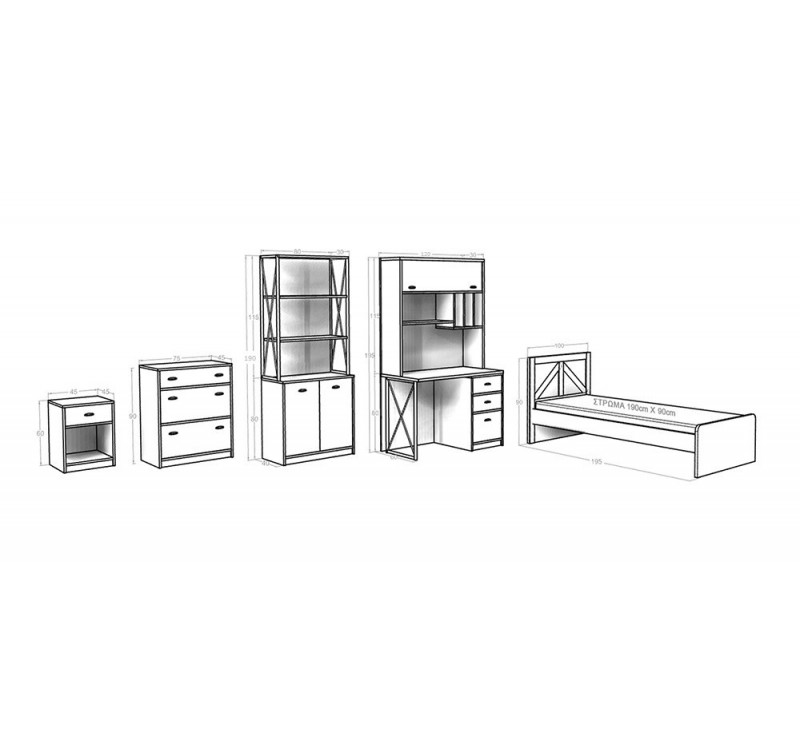 Παιδικό δωμάτιο Εφηβικό 1