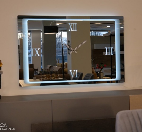 Καθρέφτης Ρολόι Τετράγωνο 405