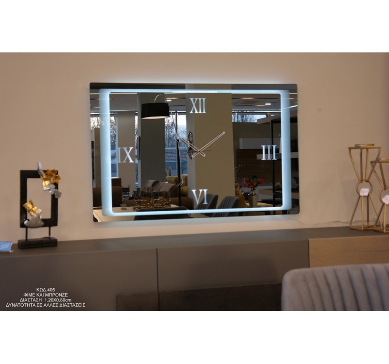 Καθρέφτης Ρολόι Τετράγωνο 405