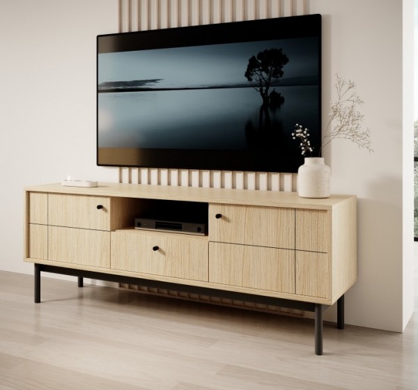 Έπιπλο τηλεόρασης Japandi Φυσικό Dab linea 153x56x39cm