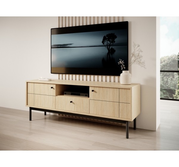 Έπιπλο τηλεόρασης Japandi Φυσικό Dab linea 153x56x39cm