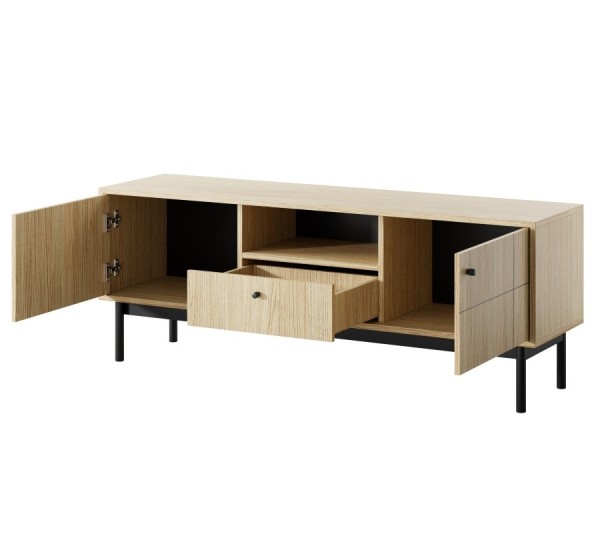 Έπιπλο τηλεόρασης Japandi Φυσικό Dab linea 153x56x39cm
