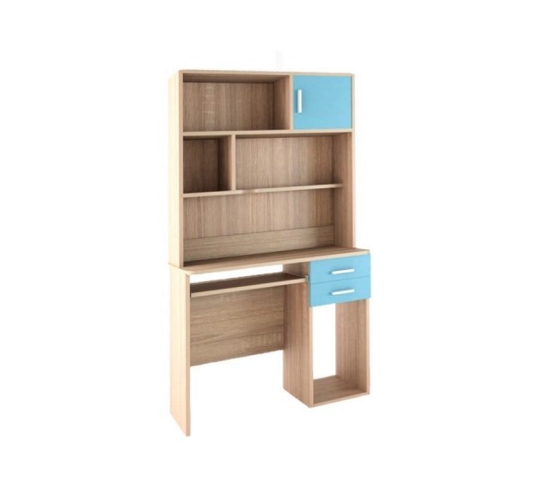 Γραφείο παιδικό με εταζέρα καρυδί - εκρού