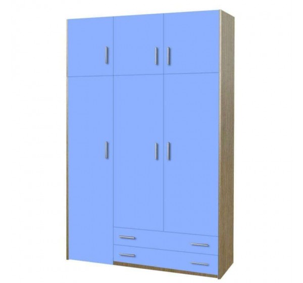 Παιδική ντουλάπα τρίφυλλη με πατάρι