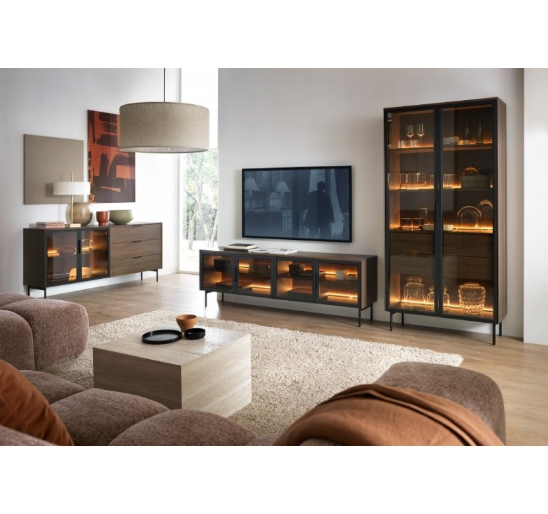 Μπουφές Lumi Καρυδιά 191x61x39cm