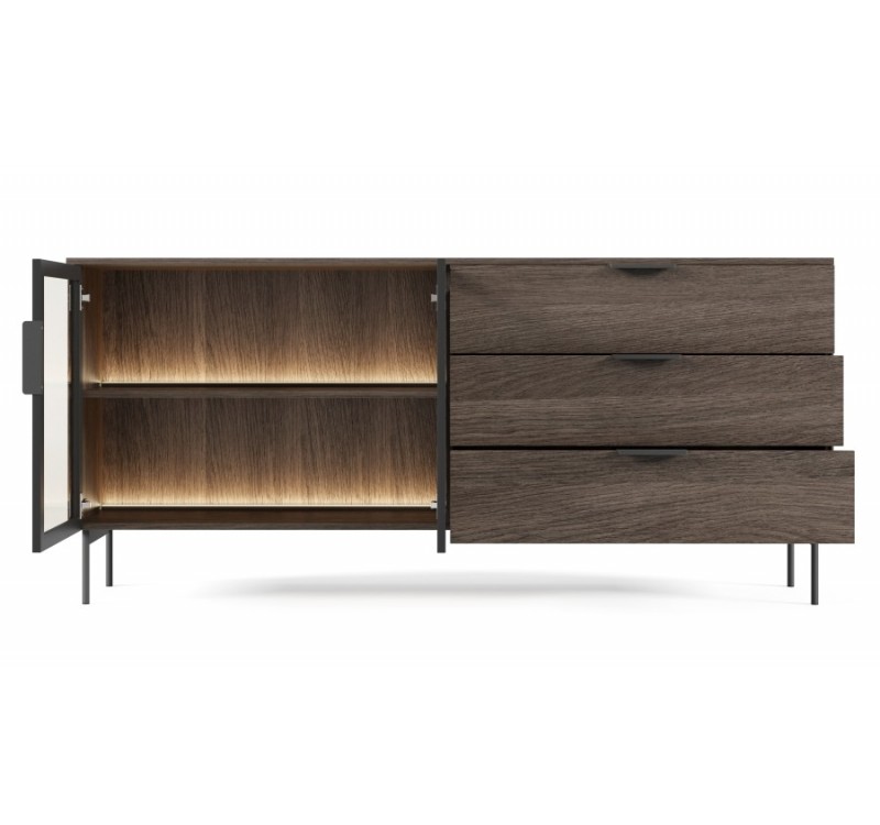 Μπουφές Lumi Καρυδιά 191x61x39cm