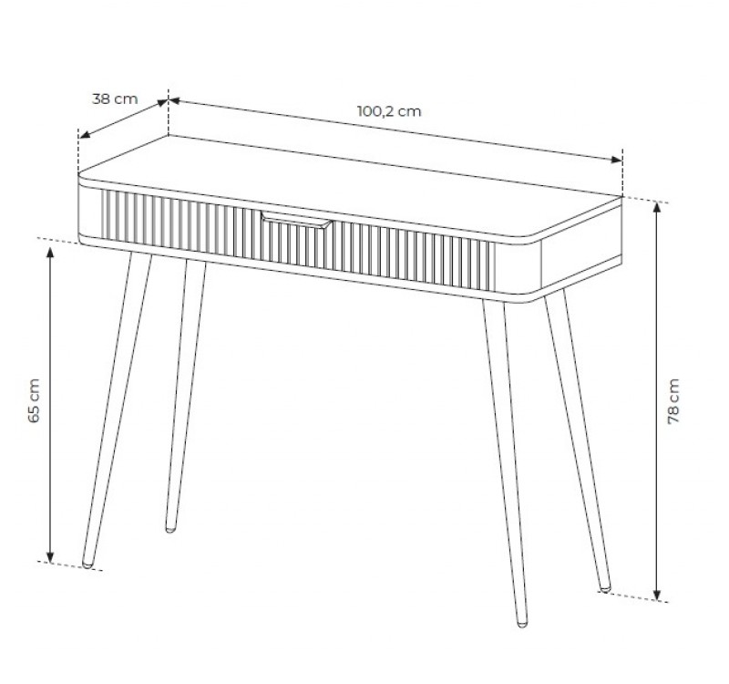 Έπιπλο εισόδου - κονσόλα LANTE Ανθρακί 100x78x38cm