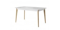 Τραπέζι επεκτεινόμενο Nordi Λευκό+Riviera 140-180x76x80cm