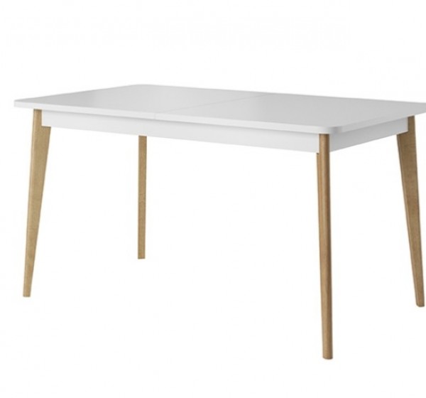 Τραπέζι επεκτεινόμενο Nordi Λευκό+Riviera 140-180x76x80cm
