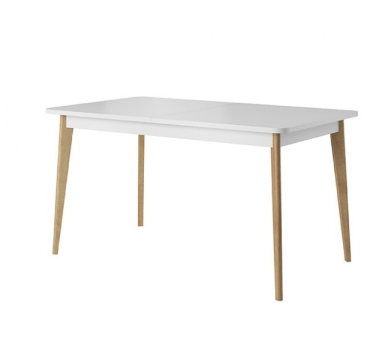 Τραπέζι επεκτεινόμενο Nordi Λευκό+Riviera 140-180x76x80cm