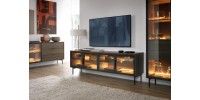 Έπιπλο τηλεόρασης Lumi Καρυδιά 181x62x39cm