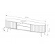 Έπιπλο τηλεόρασης Lovi με συρτάρι φυσικό cremona 196x51x40cm