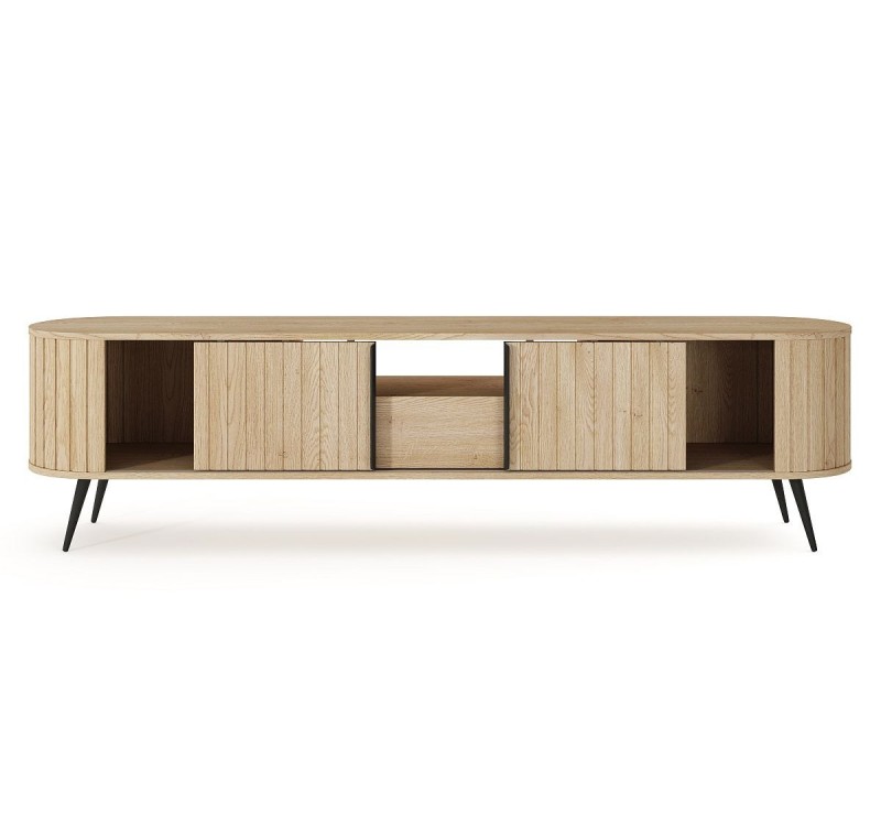 Έπιπλο τηλεόρασης Lovi με συρτάρι φυσικό cremona 196x51x40cm