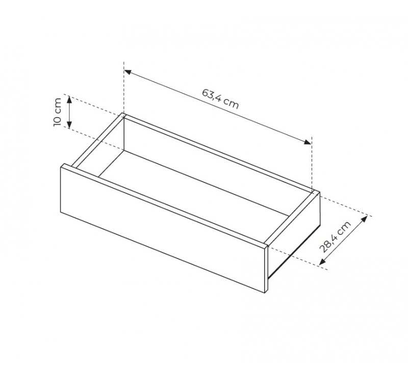 Έπιπλο τηλεόρασης Lovi με συρτάρι φυσικό cremona 196x51x40cm
