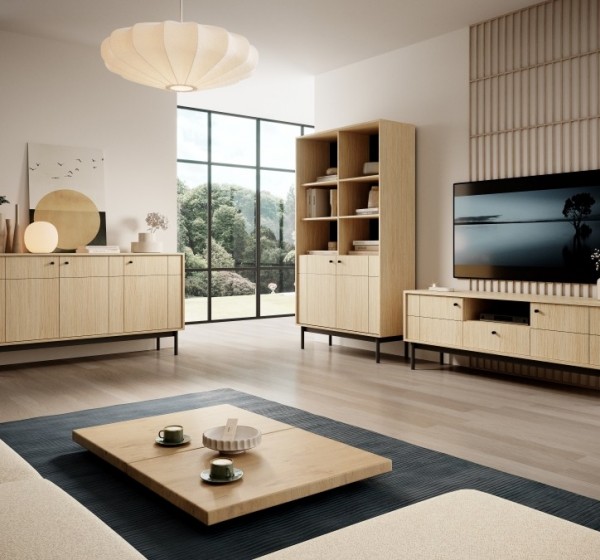 Μπουφές Japandi Φυσικό Dab linea 153x83x39cm