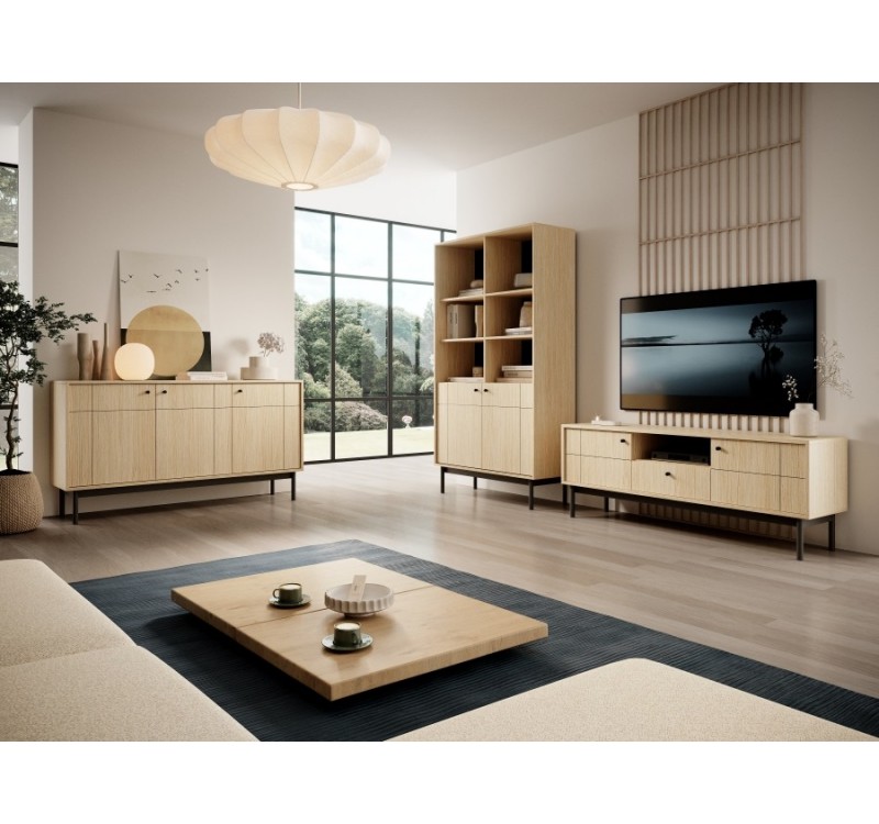 Μπουφές Japandi Φυσικό Dab linea 153x83x39cm