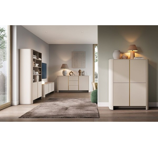 Έπιπλο τηλεόρασης Bari Λευκό Kazmir 168x52x39cm