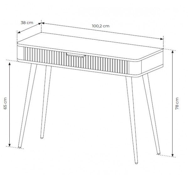 Κονσόλα LANTE Μπεζ 100x78x38cm