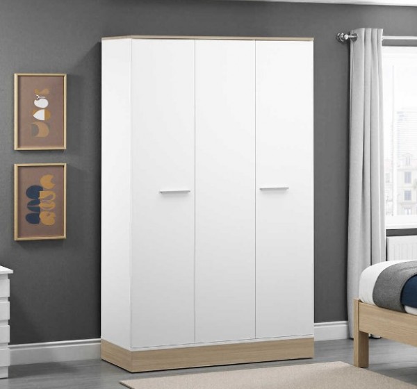 Ντουλάπα Base Τρίφυλλη λευκό 120x198x52cm (MxYxB)