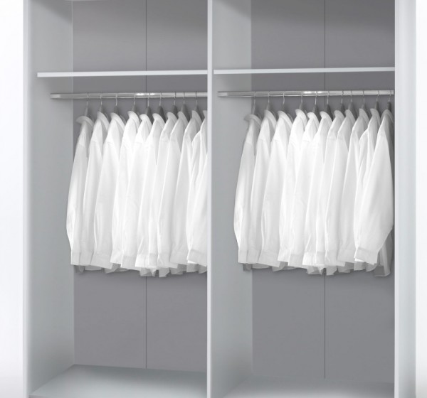 Ντουλάπα LILLY λευκό+ανθρακί 170x195x60cm