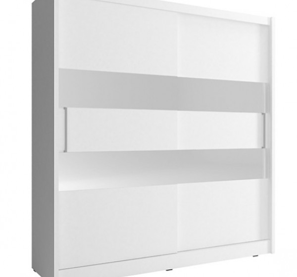 Ντουλάπα Συρόμενη Maja 2 Χρώμα Λευκό 180x200x62cm