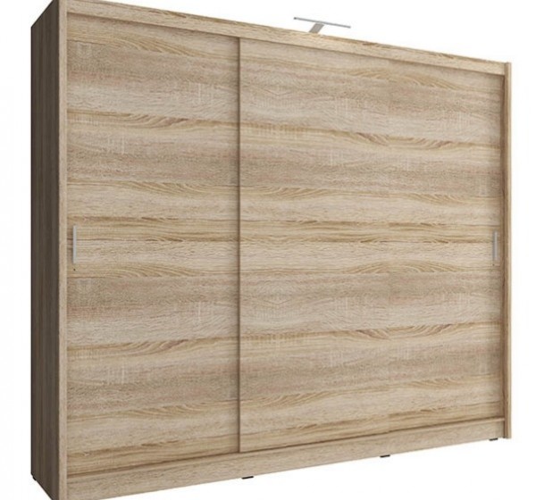 Ντουλάπα Συρόμενη 24114-WK1s-250 Χρώμα Φυσικό Δρυς 250x214x62