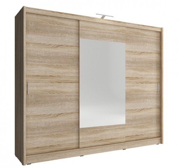 Ντουλάπα Συρόμενη 24114-WKs-250 Χρώμα Φυσικό Δρυς 250x214x62