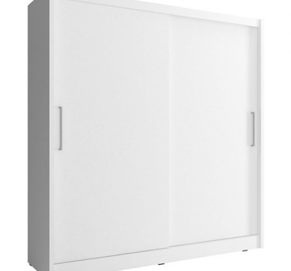 Ντουλάπα Συρόμενη 24114-WKw-200 Χρώμα Λευκό 200x214x62cm