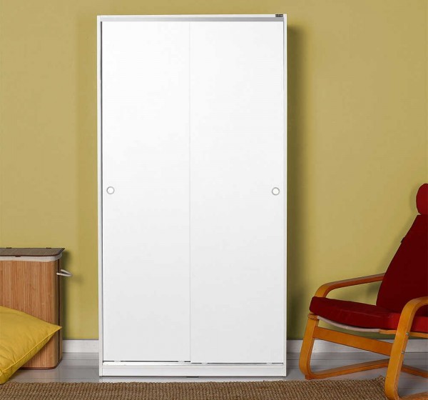 Ντουλάπα Συρόμενη AD_SWD-402-BB-2 Λευκή 94x182x52cm