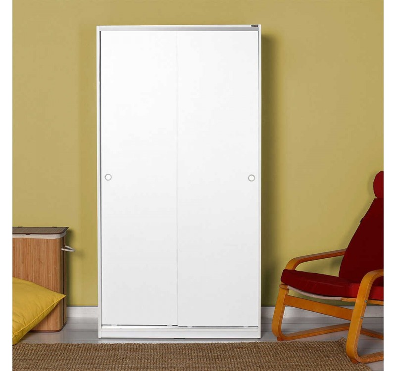 Ντουλάπα Συρόμενη AD_SWD-402-BB-2 Λευκή 94x182x52cm