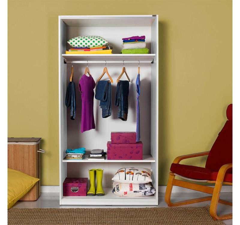 Ντουλάπα Συρόμενη AD_SWD-402-BB-2 Λευκή 94x182x52cm