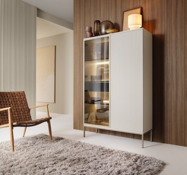 Βιτρίνα Sento Λευκό Kazmir 104x166x39cm