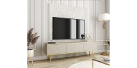 Έπιπλο τηλεόρασης ORO_MDF Μπεζ+Χρυσό 175x53x32cm