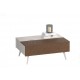 Τραπεζάκι Milano 1802 με συρτάρια λευκό Mink 103x44x72cm (ΜxΥxΠ)