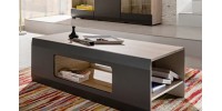 Τραπεζάκι σαλονιού CLIF Γραφίτης+Sanremo 100x61x39cm