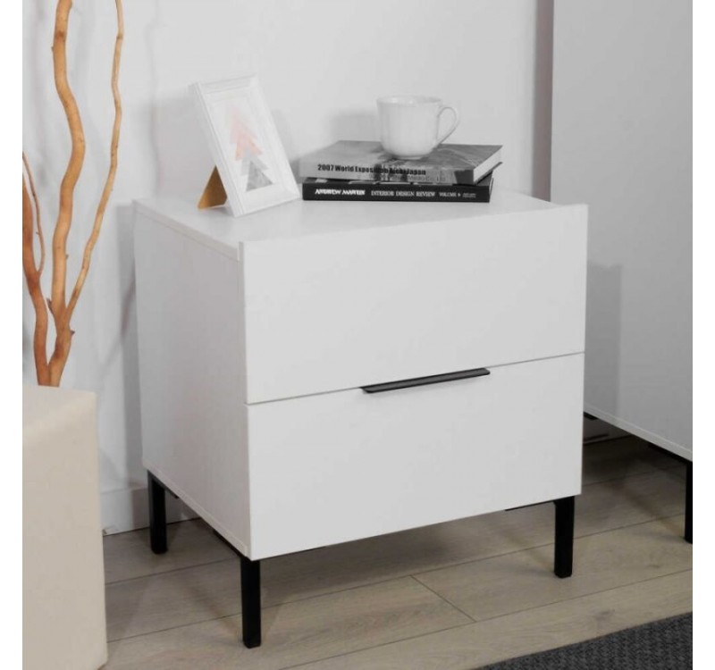 Κομοδίνο Oryana Λευκό 55x59x44cm