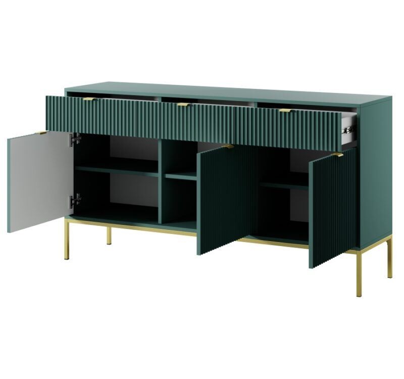 Μπουφές Nova Πράσινο + Χρυσό 154x83x39cm