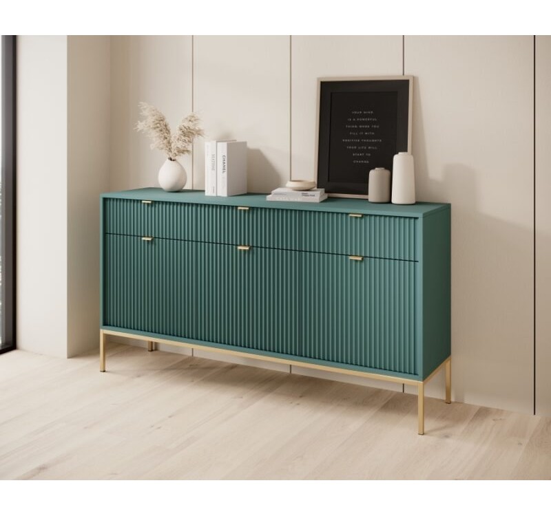 Μπουφές Nova Πράσινο + Χρυσό 154x83x39cm