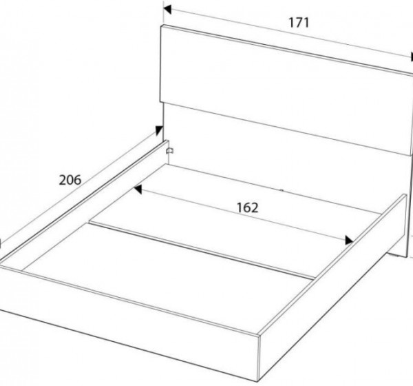 Σετ Κρεβατοκάμαρας Oryana 1716 Λευκό με υφασμάτινο κεφαλάρι για στρώμα 160x200cm