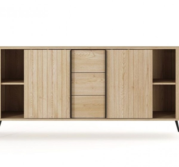 Μπουφές LOVI με συρτάρια φυσικό cremona 196x82x40cm