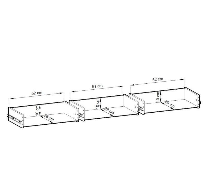 Έπιπλο τηλεόρασης ALBION με συρτάρια Λευκό Kazmir 180x44x39cm