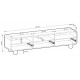 Έπιπλο τηλεόρασης ALBION με συρτάρια Λευκό Kazmir 180x44x39cm