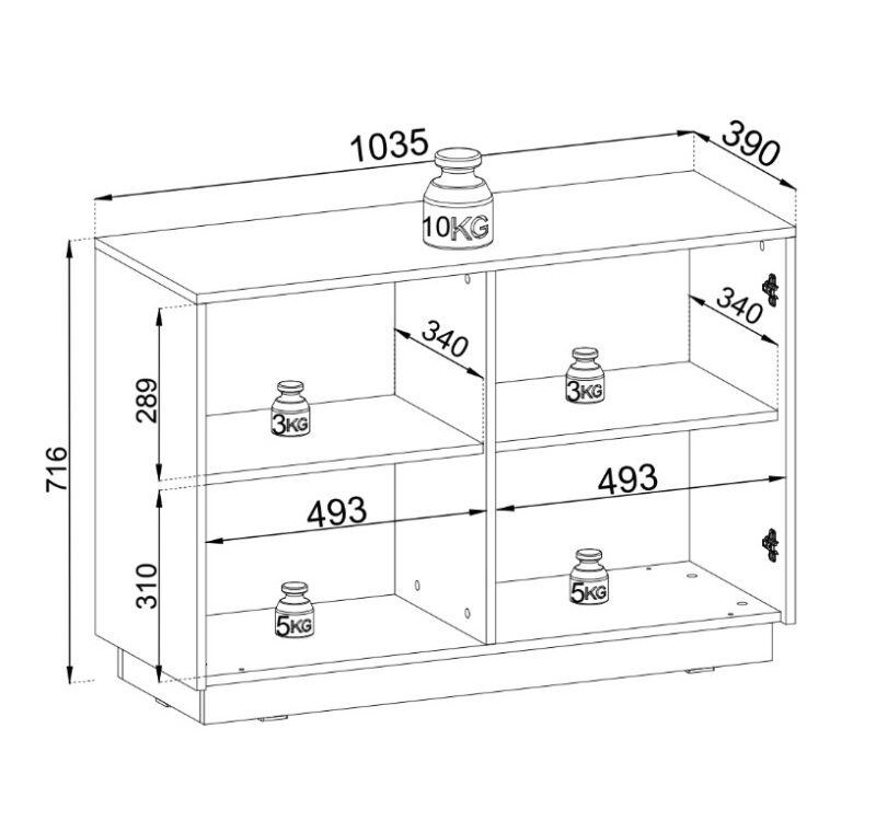 Μπουφές Royal Μπεζ 103x71x39cm